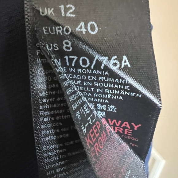 Topshop Boutique Navy Blue Cropped Dress Pants with front slits Size 8 - Picture 6 of 9